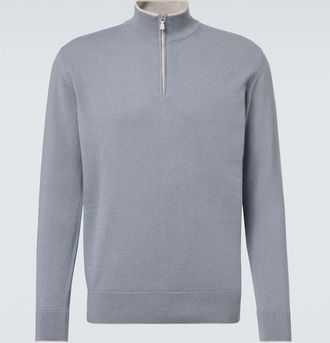 Eleventy Jersey de cachemir con media cremallera