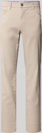 Brax Brax Regular Fit Stoffhose aus Baumwoll-Leinen-Mix Modell CADIZ in Beige, Gr&ouml;&szlig;e 32/30