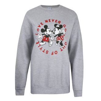 Disney Dames/Dames Love Never Goes Out Of Style Sweatshirt met ronde hals (Heide Grijs)