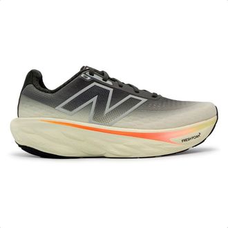 New Balance Mens Fresh Foam X 1080 V14 Running Shoe, Black Cement/Angora/Hot Mango, 9.5 UK