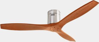 Netlighting Stem 3 Blade Ceiling Fan Satin nickel Solid Wood Blades