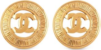 Chanel 1980s CC logo clip-on earrings - Gold
