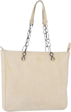 Prada Pre-owned Shoulder Bags, female, White, Size: ONE SIZE Pre-owned Vintage Shoulder Bag