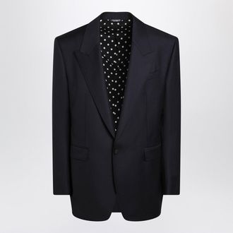 Dolce & Gabbana Dolce&Gabbana Dark Navy Wool Single Breasted Jacket