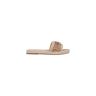 Guess Sliders, female, Beige, Size: 11 US Kaylis Logo Sandals