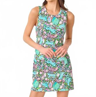 Lilly Pulitzer Luxletic Mela Active Mini Dress In Multi Grossgrain Royal Zoo
