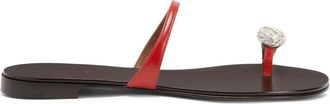 Giuseppe Zanotti Icon Ring sandals - women - Calf Leather/Calf Leather/Calf Leather - 37.5 - Red
