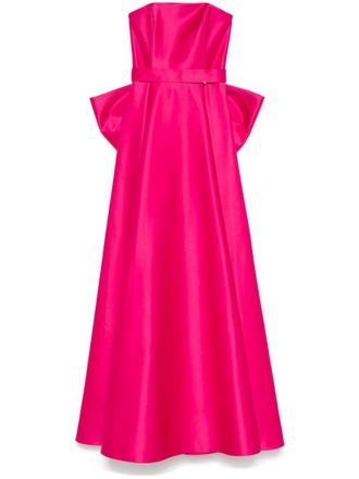 Nissa bow-detail maxi dress - women - Polyester - 36 - Pink