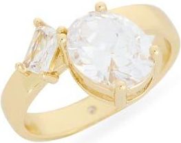 Covet Cubic Zirconia Ring in Clear /Gold at Nordstrom Rack, Size 6