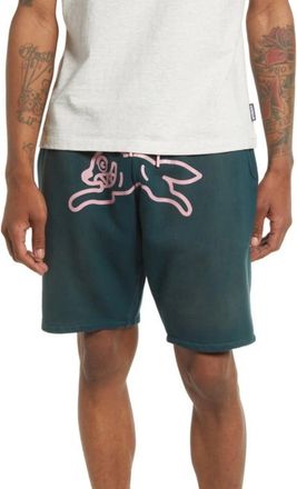 Icecream Icecream Gerald Shorts Mens Deep Teal Graphic Cotton Elastic Waist FROG511