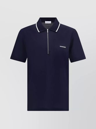 Ferragamo zip collar polo shirt