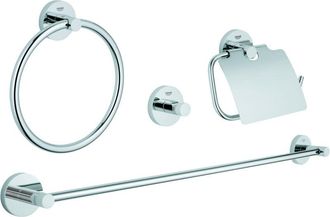 GROHE Essentials Juego De Ba&ntilde;o 4 En 1 Cromado, 40776001 - Grohe
