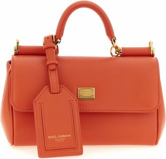 Dolce & Gabbana Orange Calfskin Womens Handbag