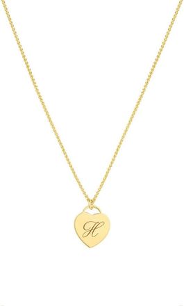 Set & Stones Alice Initial Heart Pendant Necklace in Gold/j at Nordstrom