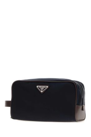 Prada Mens Navy Blue Re-Nylon Prada Speedrock Beauty Case Bleu Accessory