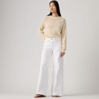 Levi's 728 High Rise Wide Leg Jeans - Womens - 30X30 - White