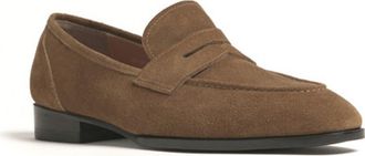 Anthony Veer Belmont Penny Loafer in Havana Brown Suede at Nordstrom, Size 10.5