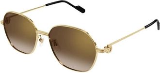 Cartier Authentieke stijlvolle brillen met eersteklas service - Dames - Zonnebrillen - Geel - 56 MM - Accessoires