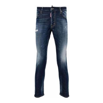 Dsquared2 Mens Dark Navy Blue Skater Fit Jeans Cotton - Size 36 (Waist)