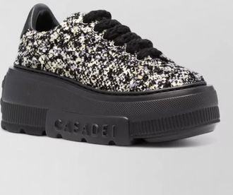 Casadei boucl&eacute; platform low-top sneakers