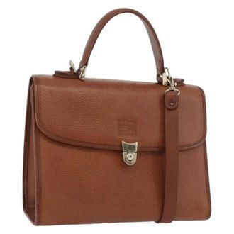 Burberry Pre-owned Vintage Handtas - Dames - Vintage Handtas - Bruin - ONE Size - Leer - Vintage