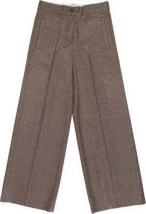 Nine In The Morning Grijze Broek voor Ochtendstijl - Dames - Wijde Broeken - Grijs - W28 - Broeken