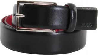 HUGO BOSS Gavrilo Leren Riem - unisex - Riemen - Zwart - 110 CM - Leer - Accessoires