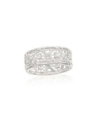 Suzy Levian Suzy Levian Silver Cz Eternity Ring