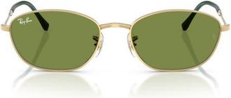 Ray-Ban 58mm Irregular Oval Sunglasses in Arista /Green at Nordstrom