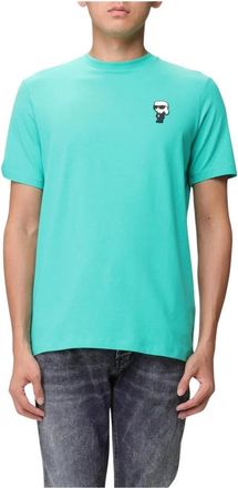 Karl Lagerfeld Signature Tee - Heren - T-shirts - Groen - L - Tops