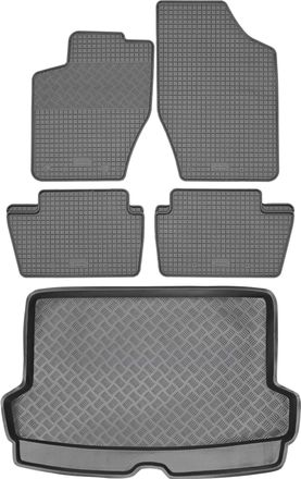 OEM Peugeot 307 Kombi (sw) De 2002 A 2007 Set - Alfombrillas De Goma Para Coche + Alfombrilla Para Maletero