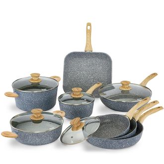 Bisetti Battery 13 pcs. Pierre Gourmet natural wood design handles