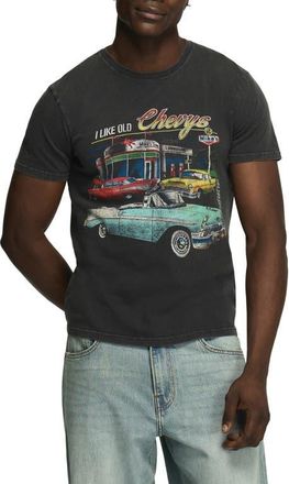 Lucky Brand Chevrolet Cotton Graphic T-Shirt in Caviar at Nordstrom, Size Xx-Large