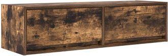 vidaXL TV Cabinet Smoked Oak 100x31x25,5 cm Engineered Wood vidaXL