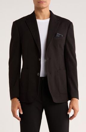 Lucky Brand Solid Pique Knit Sport Coat in Black at Nordstrom Rack, Size 48