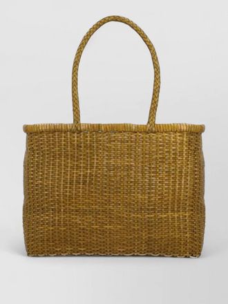 Dragon Diffusion woven beach tote bag dual handles