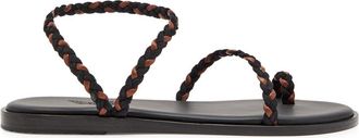 Ancient Greek Sandals Elevated Eleftheria Braided Leather Sandals - Black - 37 (IT37/ UK4)