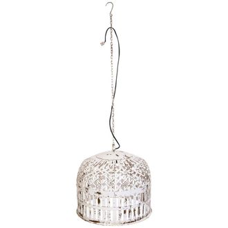 Wanderlust Deco L&aacute;mpara de techo de metal blanco, d45x45 h cm