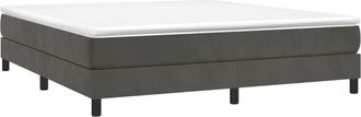 vidaXL Estructura De Cama Sin Colch&oacute;n Terciopelo Gris Oscuro 160x200cm Vidaxl