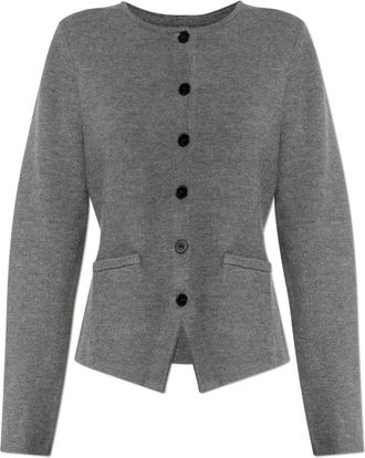 Samsøe & Samsøe Truien & Vesten, Dames, Grijs, S, Leer, Salula Jacket