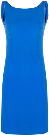 Dior 2010s draped back sleeveless dress - women - Silk/Elastane - 36 - Blue
