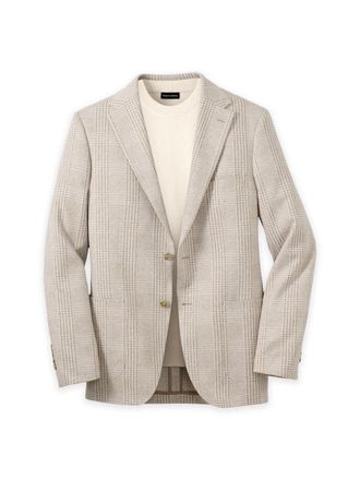 Paul Fredrick Knit Soft Touch Single Breasted Notch Lapel Sport Coat