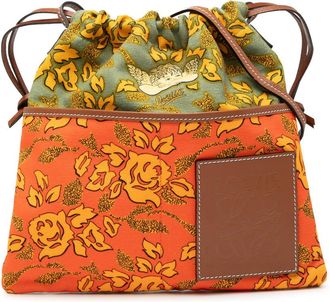 Loewe Pre-owned Loewe Paulas Ibiza Canvas Angel Drawstring Crossbody Ladies 521911