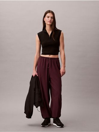 Calvin Klein Calvin Klein Womens Woven Parachute Pants - Purple - XS