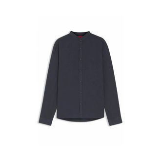 HUGO BOSS Overhemden, Heren, Blauw, 2Xl, Linnen, Elvory Linnen Overhemd