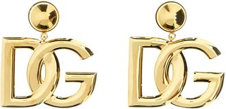 Dolce & Gabbana Crystal Logo Oorbellen - Dames - Oorbellen - Geel - ONE Size - Accessoires