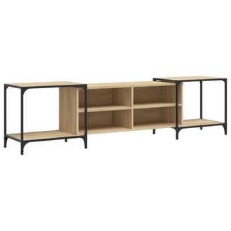 Berkfield Home TV Cabinet Sonoma Oak 203x37x50 cm Engineered Wood in Light Brown | Size: 203 x 37 x 50 cm