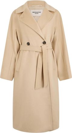 Max Mara Coats - Dames - Jas met riem - Beige - XS - Jassen