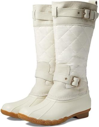 Sperry Top-Sider Saltwater STS87775 Womens Ivory Waterproof Tall Duck Boots JOBB1643