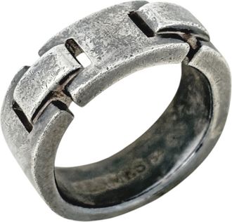 Herm&egrave;s Silver Silver 925 Band Ring (Pre-Owned)